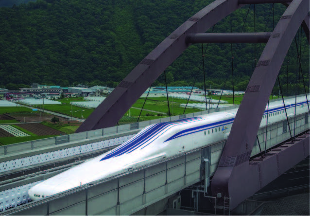 A promotional rendering of the SCMaglev.